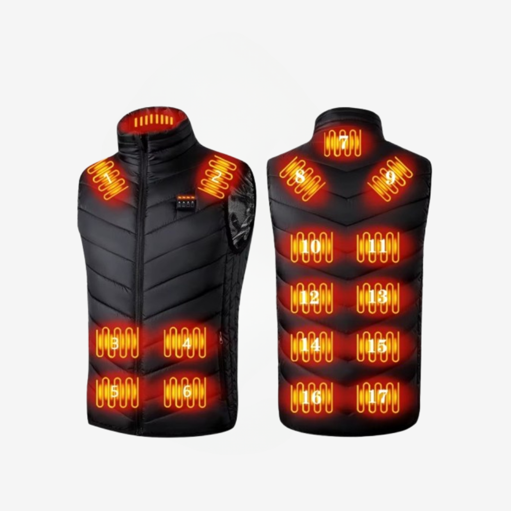 Veste Chauffante Électrique USB  - Gilet Thermique Unisexe