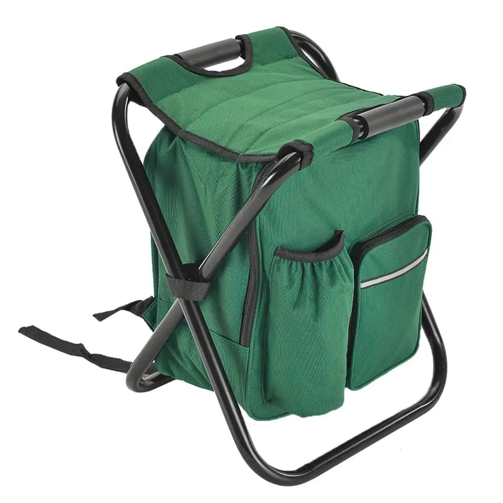 Chaise pliable de pêche et de camping avec sac à dos thermique