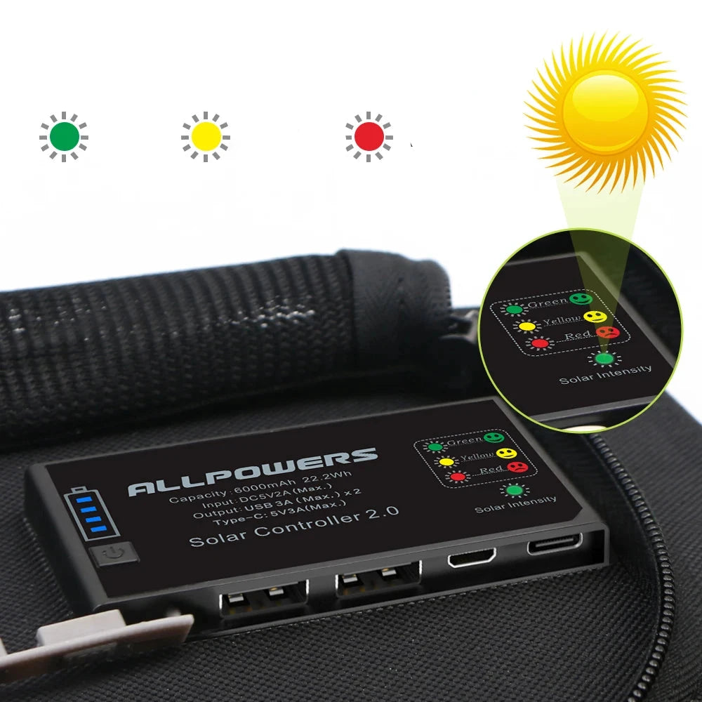 Chargeur Solaire Portable 21W - Batterie Externe 10000mAh