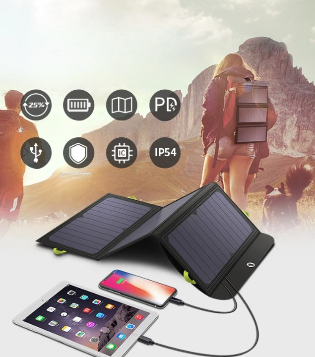 Chargeur Solaire Portable 21W - Batterie Externe 10000mAh