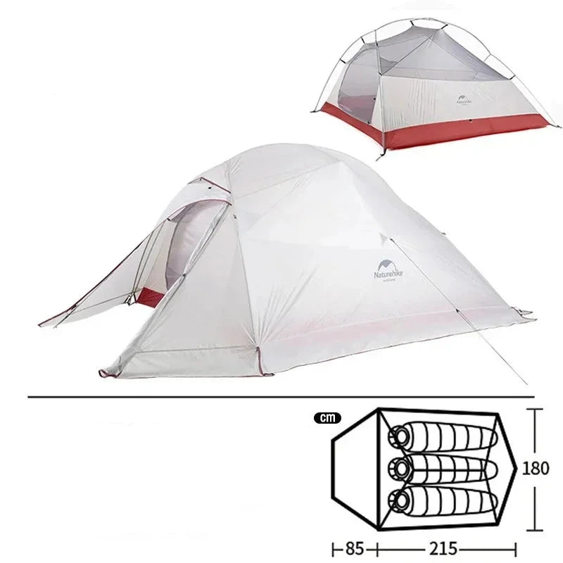 Tente de Camping 3 Places -  Ultraléger Imperméable pour Randonnée