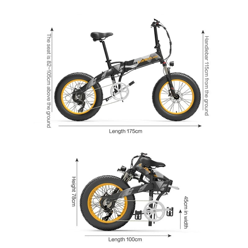 Vélo Électrique avec Moteur 1000W et batterie amovible 48V 12.8Ah