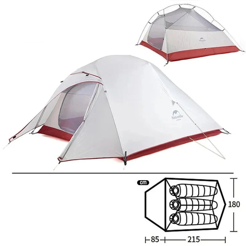 Tente de Camping 3 Places -  Ultraléger Imperméable pour Randonnée