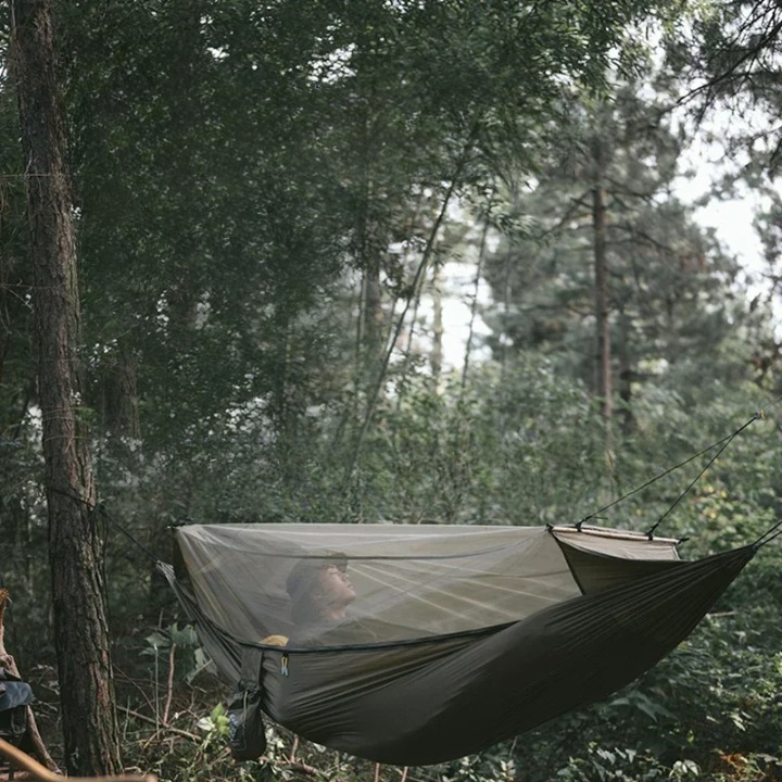 Hamac de Camping Ultraléger avec Moustiquaire pour 1 Personne