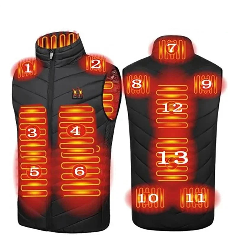 Veste Chauffante Électrique USB  - Gilet Thermique Unisexe