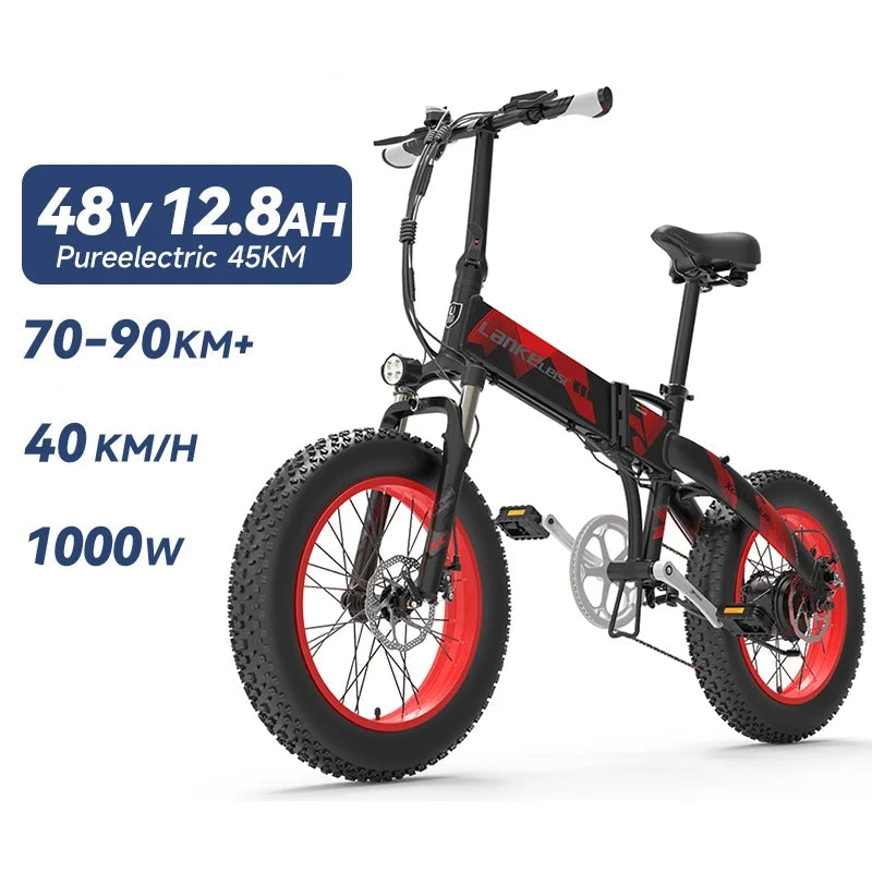 Vélo Électrique avec Moteur 1000W et batterie amovible 48V 12.8Ah